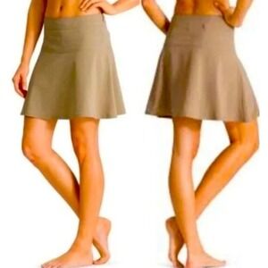 Athleta Everyday Skort Tan Taupe Khaki Activewear Built in Shorts Size 10